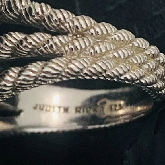 Vintage Judith Ripka Sterling Silver Ring–Leaf-Inspired CZ Design | 925 Thailand - Picture 8 of 10